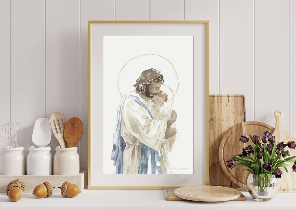 In His Arms | Christian Artwork | Jesus is the Christ Prints