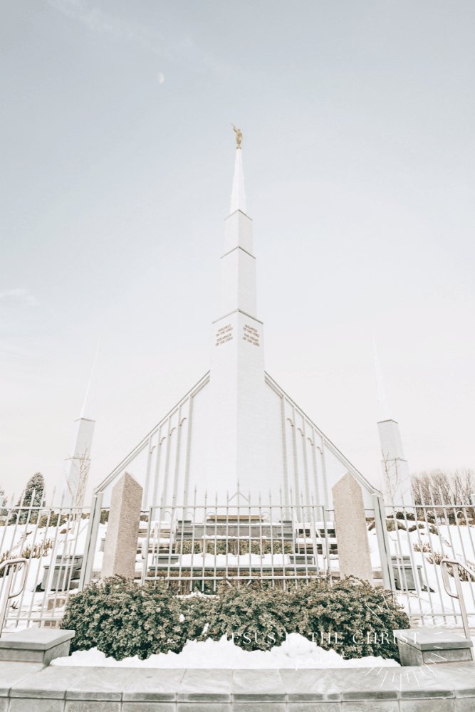 Boise Idaho Temple Blue Skies - Jesus is the Christ Prints
