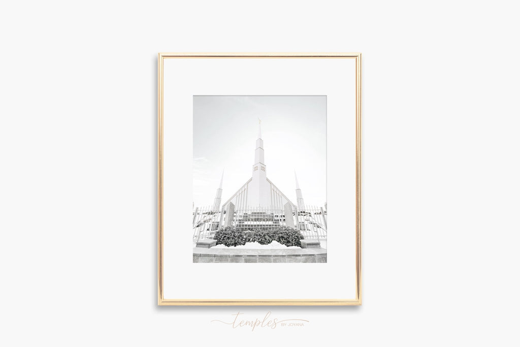 Boise Idaho Temple B/W - Jesus is the Christ Prints