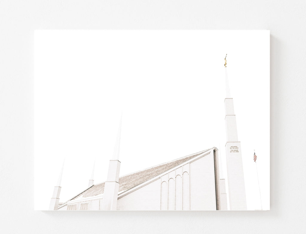 Boise Idaho Temple White Skies - Jesus is the Christ Prints