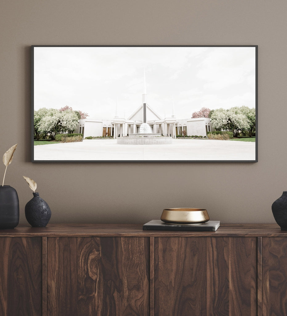 Chicago Illinois Temple Landscape - Jesus is the Christ Prints