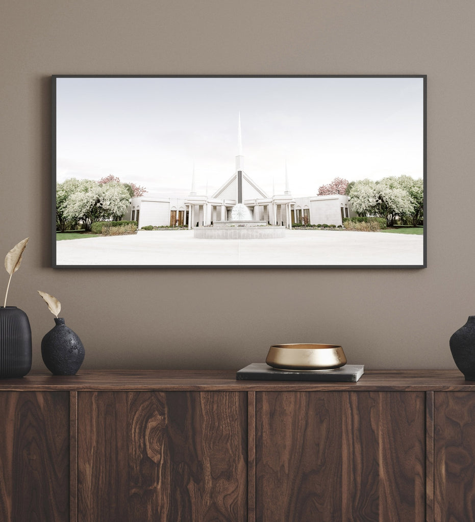 Chicago Illinois Temple Landscape - Jesus is the Christ Prints