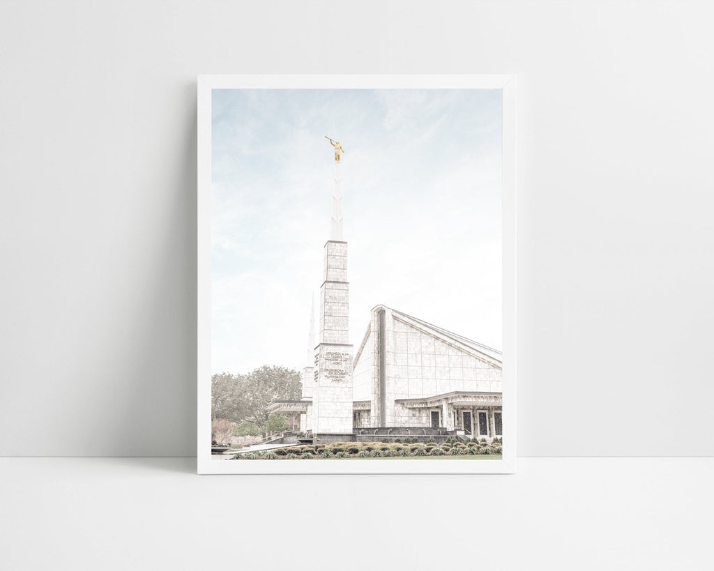 Dallas Texas Temple Side - Jesus is the Christ Prints