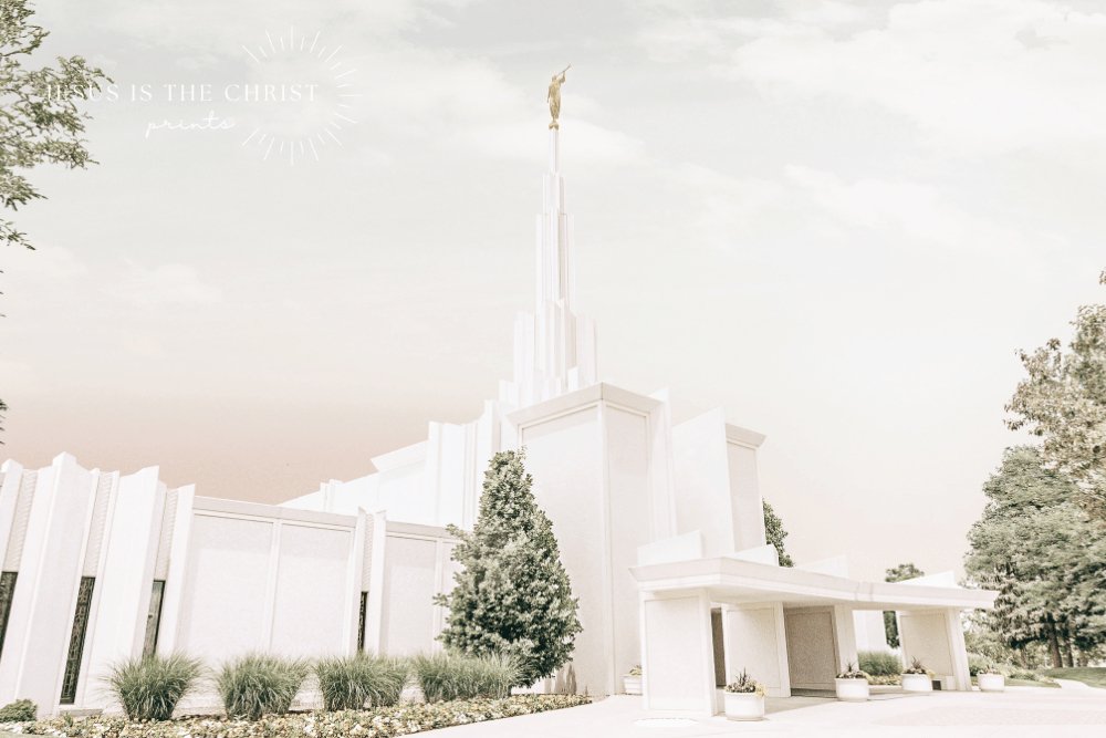 Denver Temple Warm Silver - Jesus is the Christ Prints