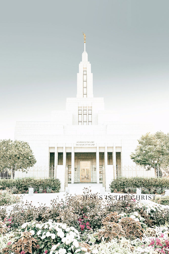Draper Utah Temple Flowers - Jesus is the Christ Prints
