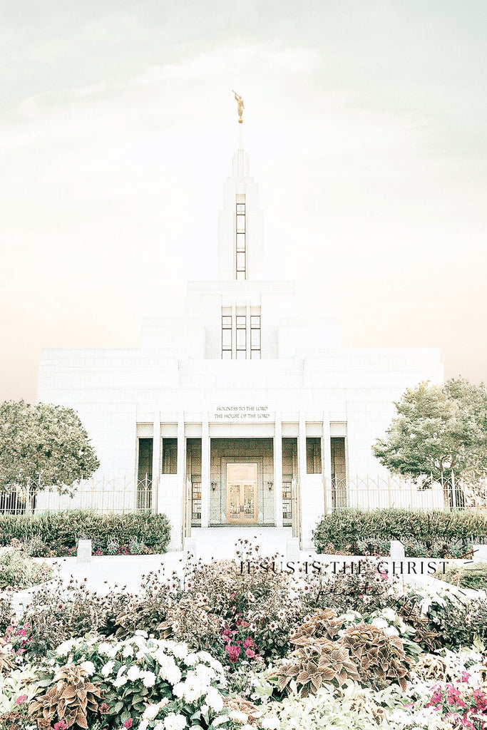Draper Utah Temple Flowers - Jesus is the Christ Prints