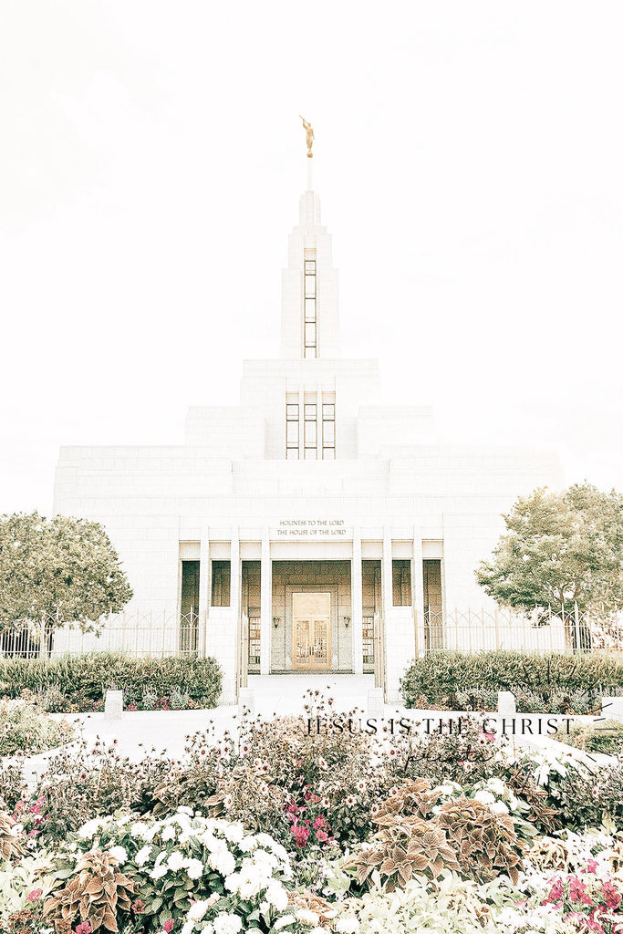 Draper Utah Temple Flowers - Jesus is the Christ Prints