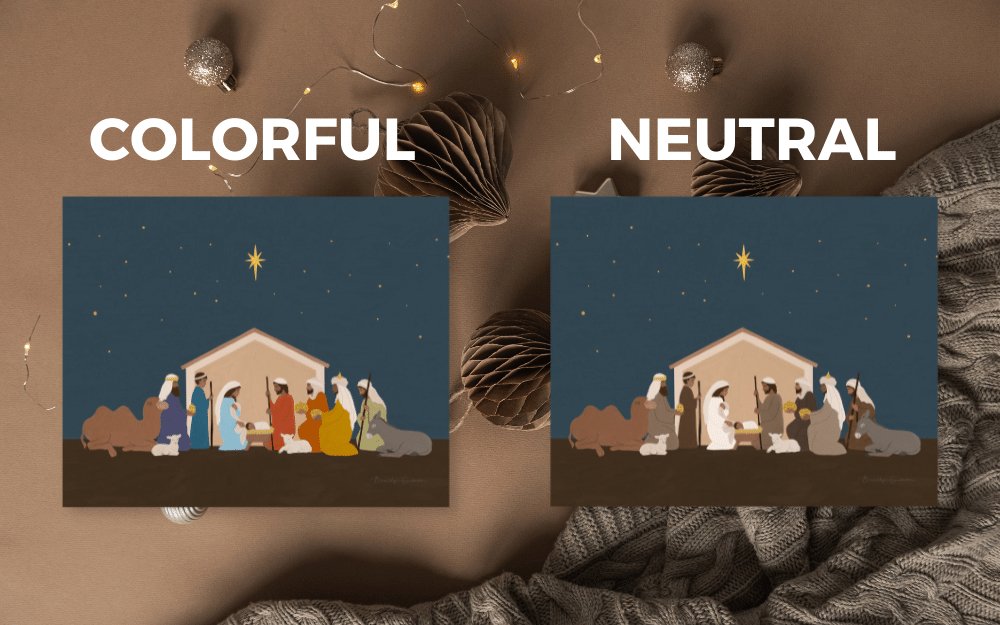 Folk Nativity - Jesus is the Christ Prints