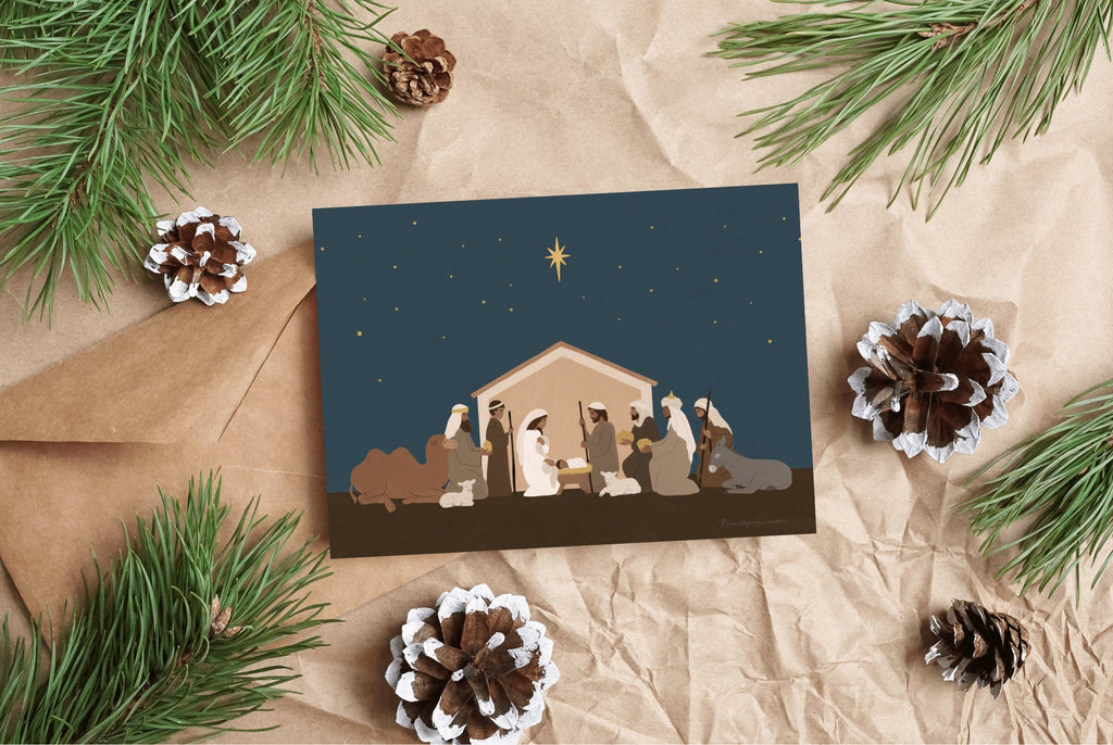 Folk Nativity - Jesus is the Christ Prints