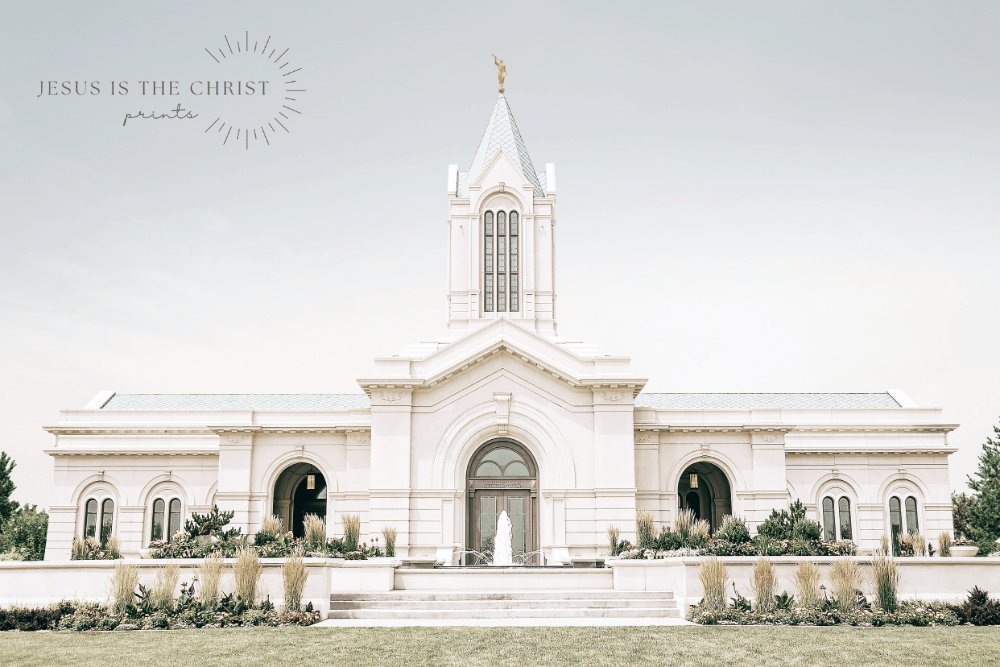 Fort Collins Colorado Temple Dusty Blue - Jesus is the Christ Prints