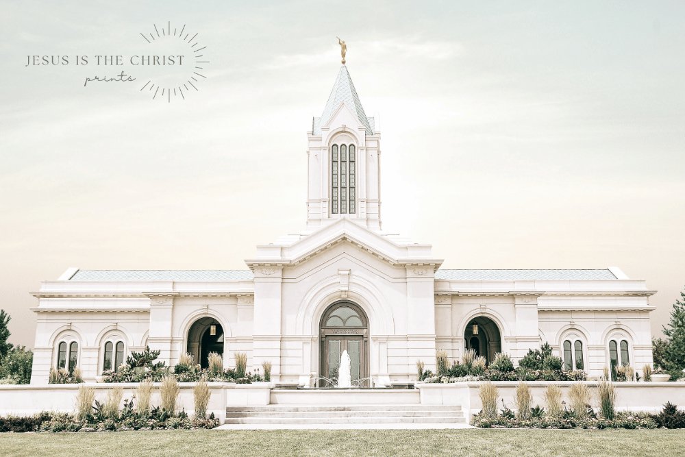 Fort Collins Colorado Temple Warm Skies - Jesus is the Christ Prints