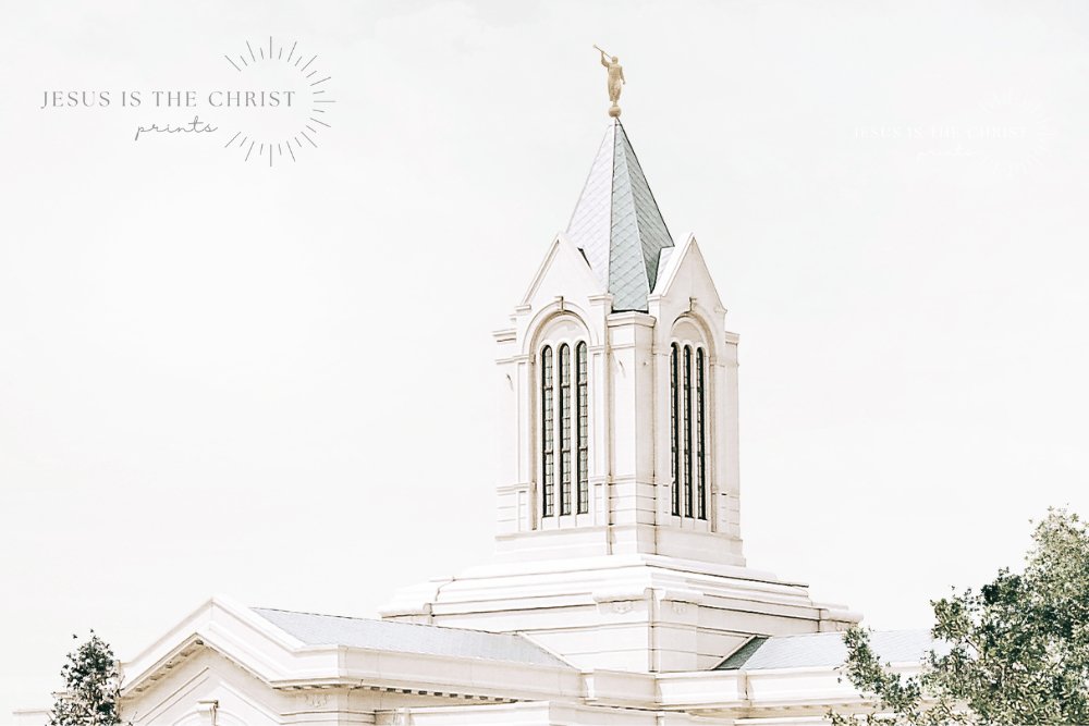 Fort Collins Spire White Sky - Jesus is the Christ Prints