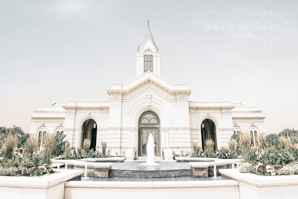 Fort Collins Temple Blue Sky - Jesus is the Christ Prints
