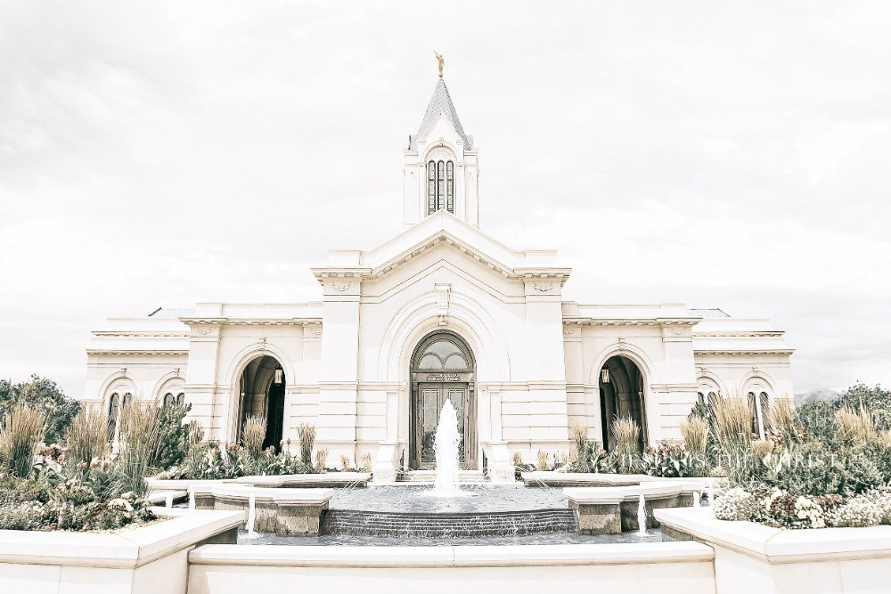 Fort Collins Temple White Sky - Jesus is the Christ Prints