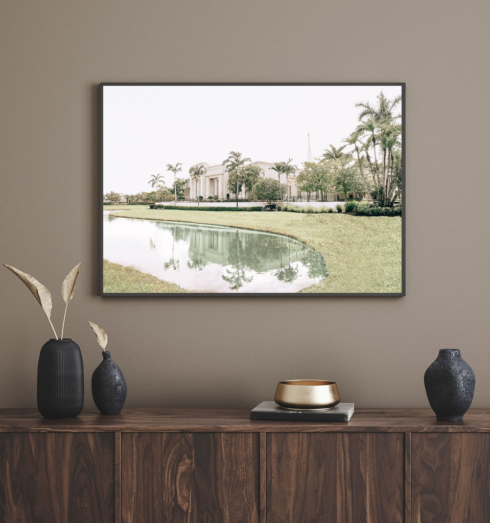 Fort Lauderdale Temple Pond View - Jesus is the Christ Prints