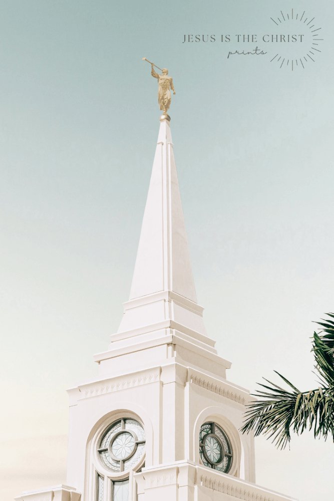 Fort Lauderdale Temple Spire Pastel Sky - Jesus is the Christ Prints