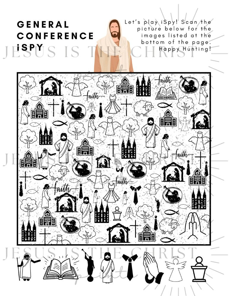 General Conference Activity Packet for Kids (Digital Download) - Jesus is the Christ Prints
