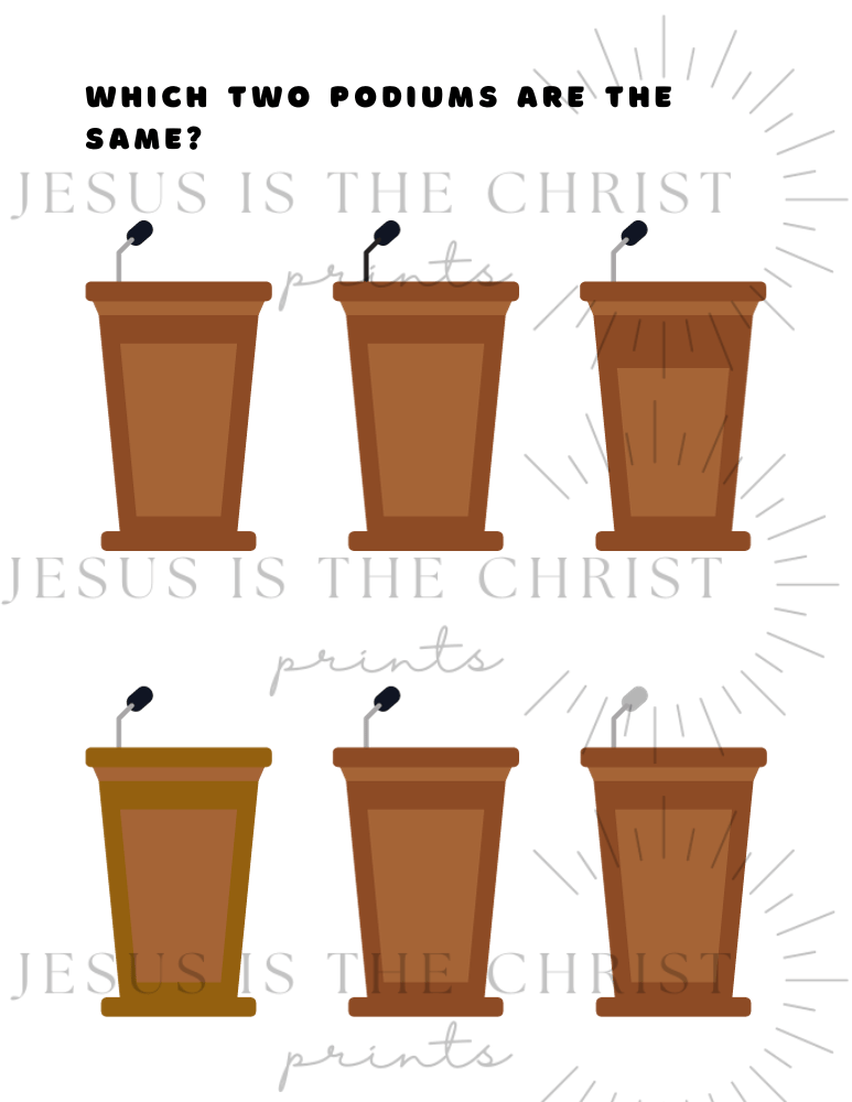 General Conference Activity Packet for Kids (Digital Download) - Jesus is the Christ Prints