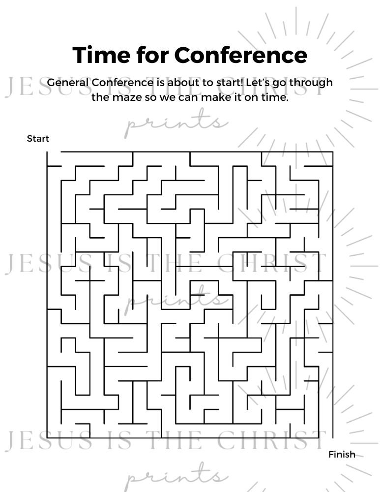 General Conference Activity Packet for Kids (Digital Download) - Jesus is the Christ Prints