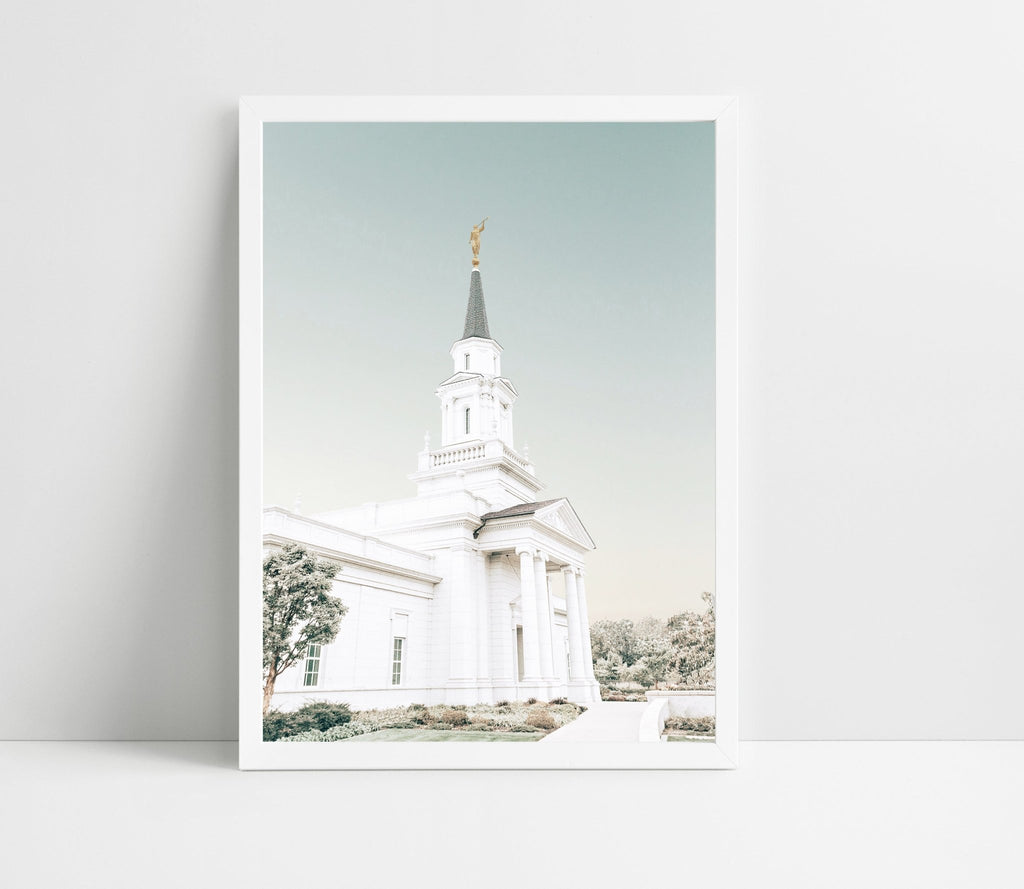 Hartford Connecticut Temple Sage Sky - Jesus is the Christ Prints