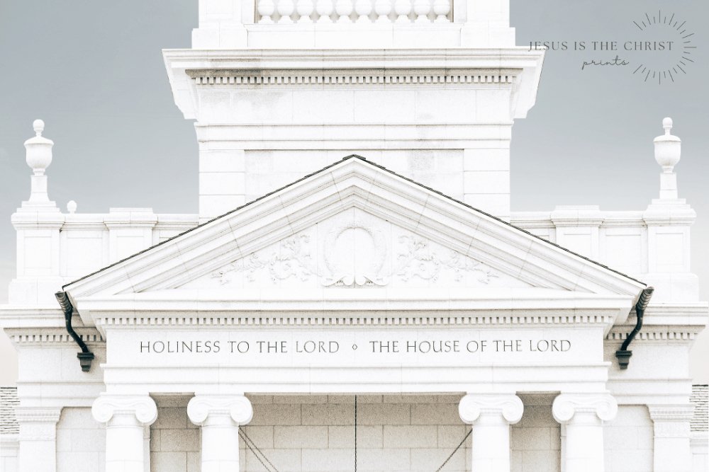 Hartford Temple Detail Blue - Jesus is the Christ Prints