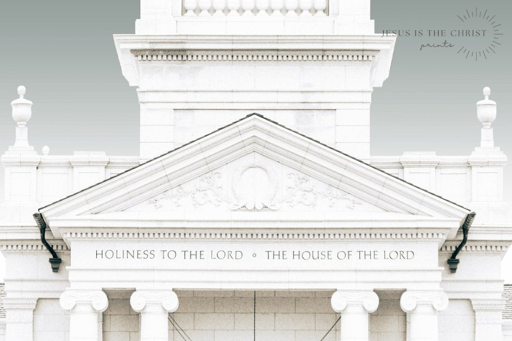 Hartford Temple Detail Sage - Jesus is the Christ Prints