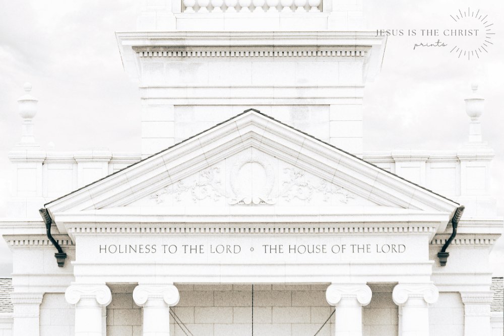 Hartford Temple Detail White - Jesus is the Christ Prints