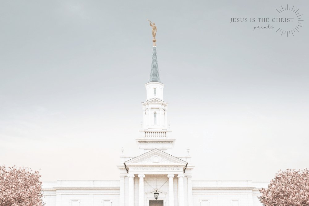 Hartford Temple Spire Blue - Jesus is the Christ Prints