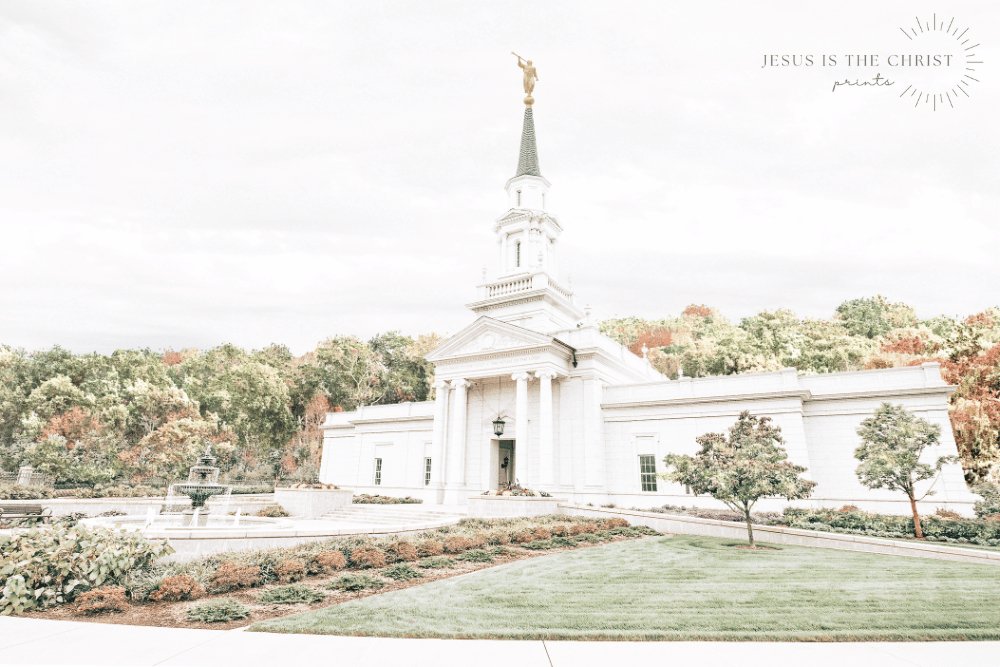 Hartford Temple White Sky - Jesus is the Christ Prints