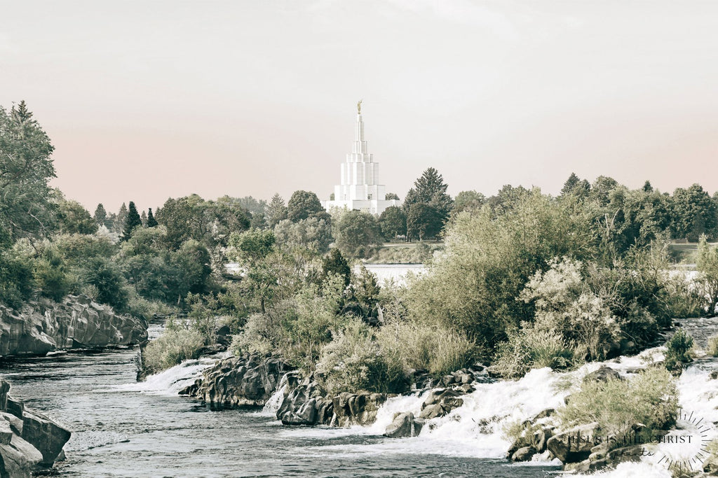 Idaho Falls Temple Warm Silver - Jesus is the Christ Prints