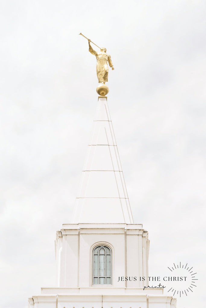 Kansas City Temple Angel Moroni - Jesus is the Christ Prints