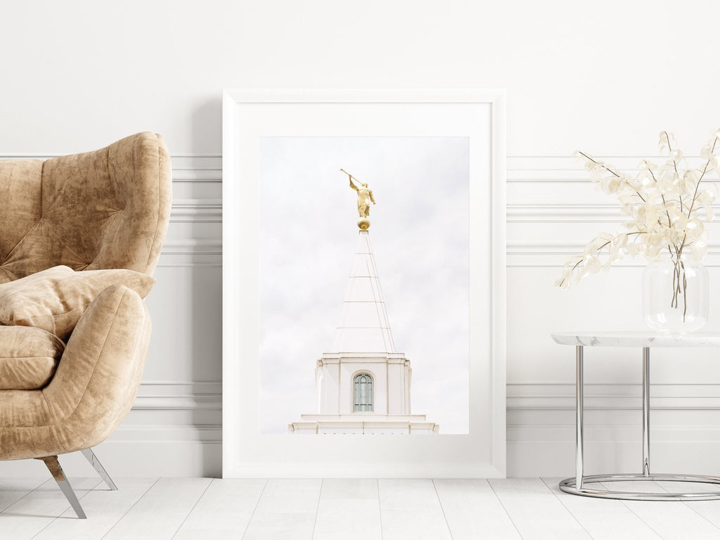 Kansas City Temple Angel Moroni - Jesus is the Christ Prints