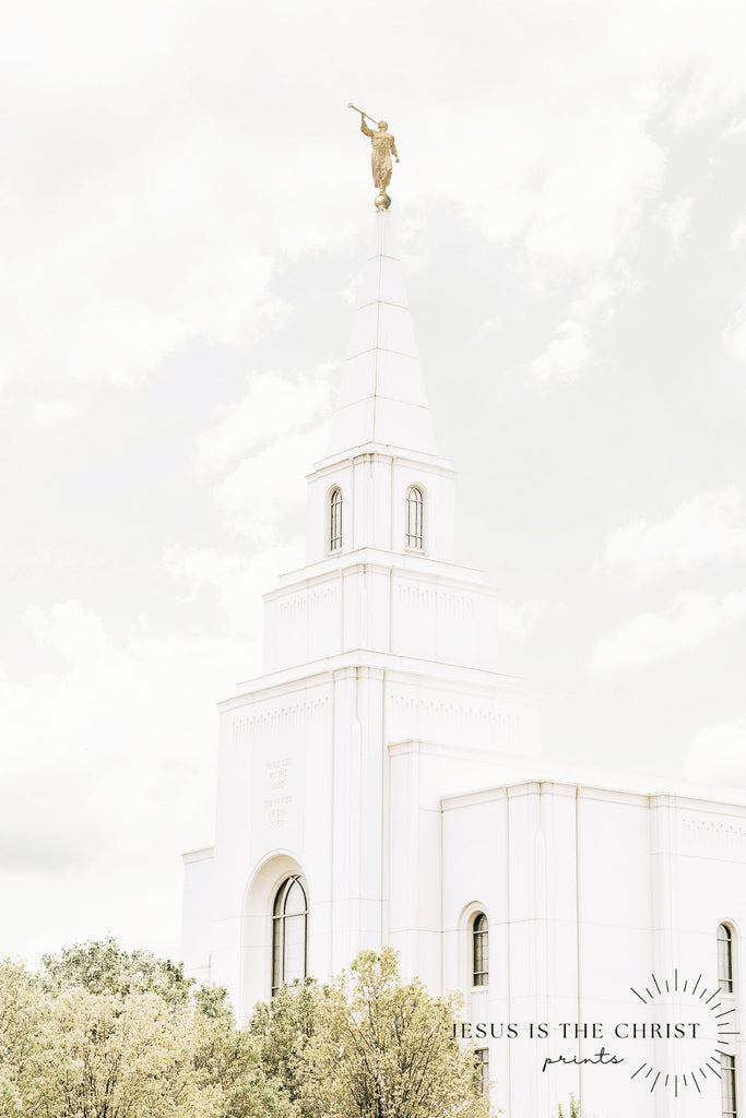 Kansas City Temple Spire - Jesus is the Christ Prints
