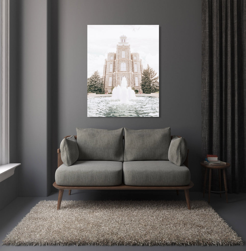 Logan Utah Temple Fountain - Jesus is the Christ Prints