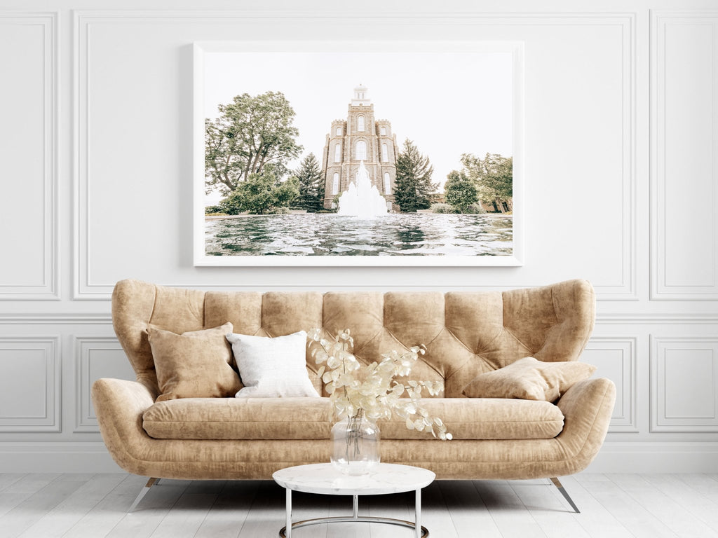 Logan Utah Temple Fountain - Jesus is the Christ Prints