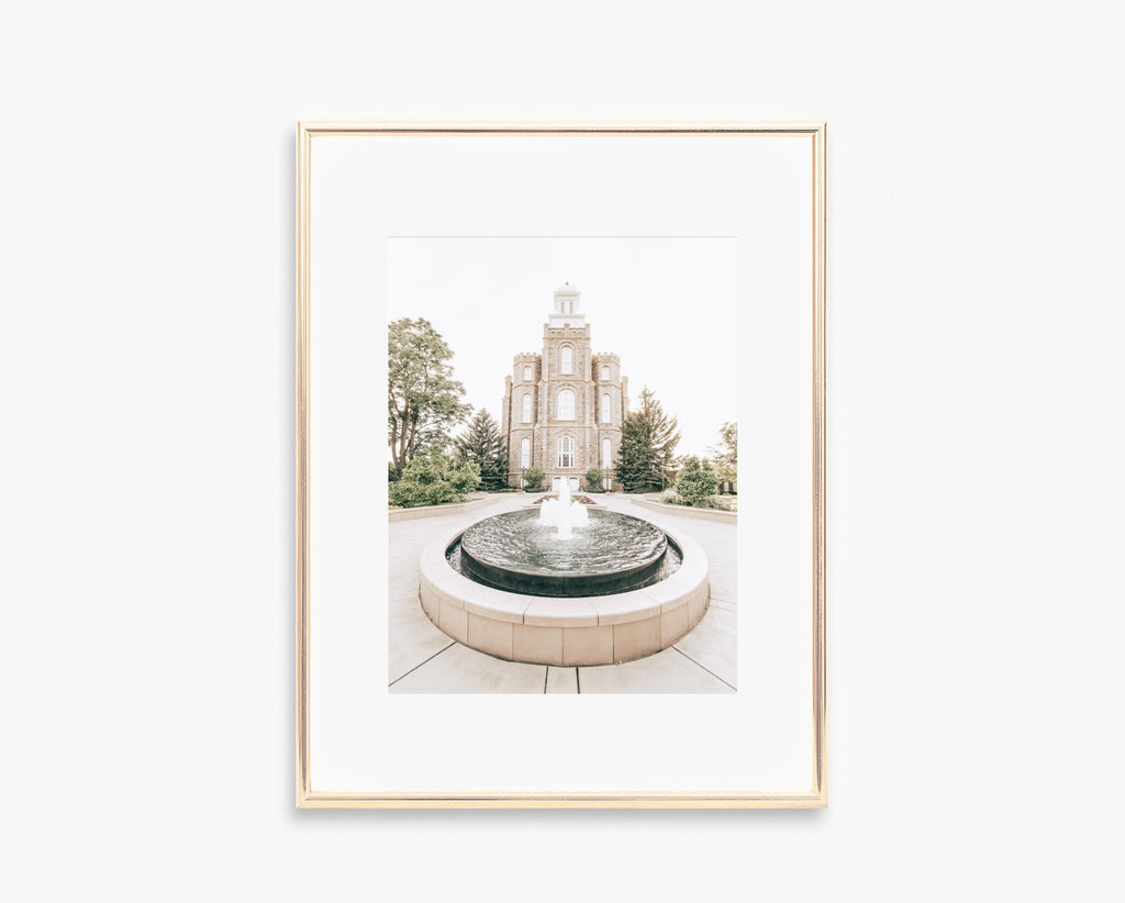 Logan Utah Temple Fountain - Jesus is the Christ Prints