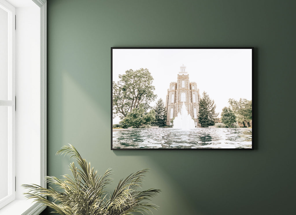 Logan Utah Temple Fountain - Jesus is the Christ Prints