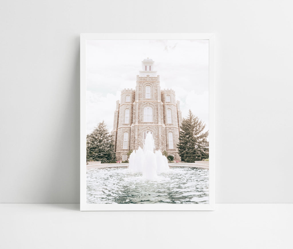 Logan Utah Temple Fountain - Jesus is the Christ Prints