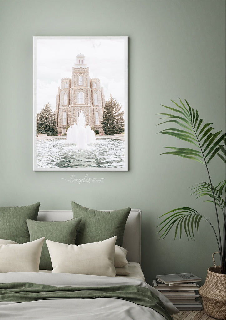 Logan Utah Temple Fountain - Jesus is the Christ Prints