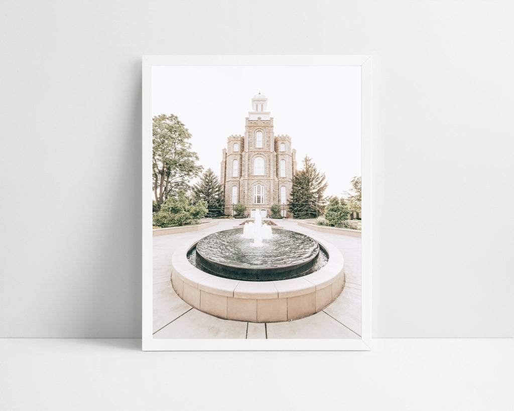 Logan Utah Temple Fountain - Jesus is the Christ Prints
