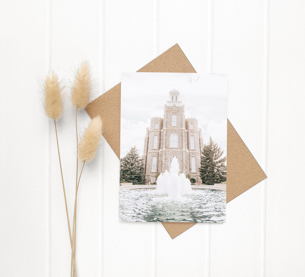 Logan Utah Temple Fountain - Jesus is the Christ Prints