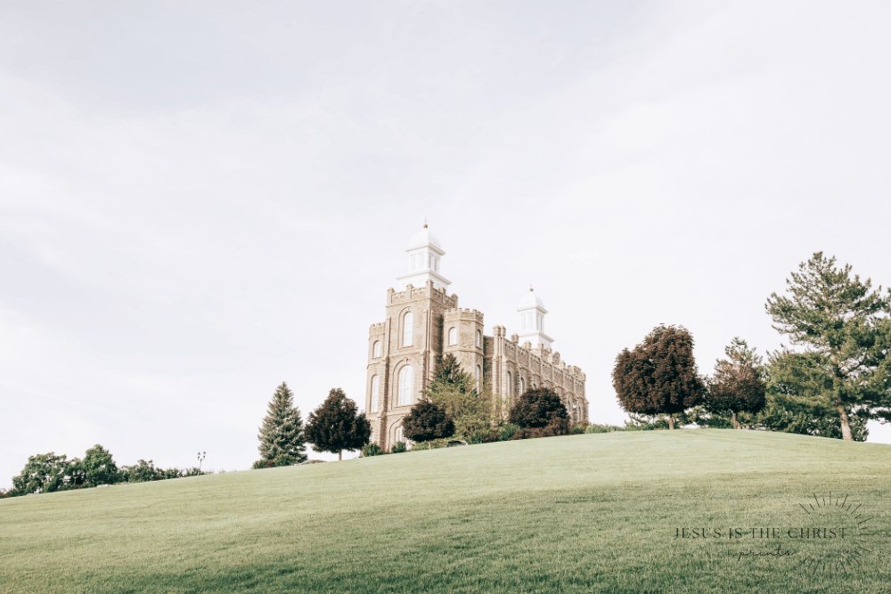 Logan Utah Temple Hill - Jesus is the Christ Prints