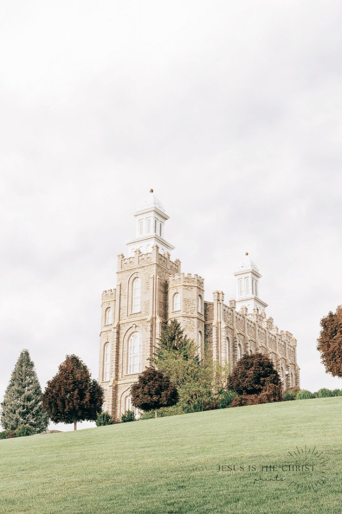 Logan Utah Temple Hill - Jesus is the Christ Prints