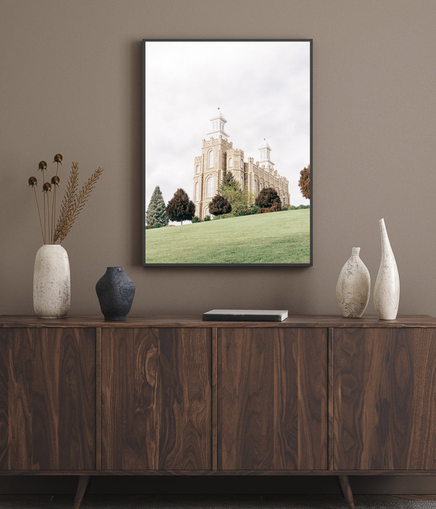 Logan Utah Temple Hill - Jesus is the Christ Prints