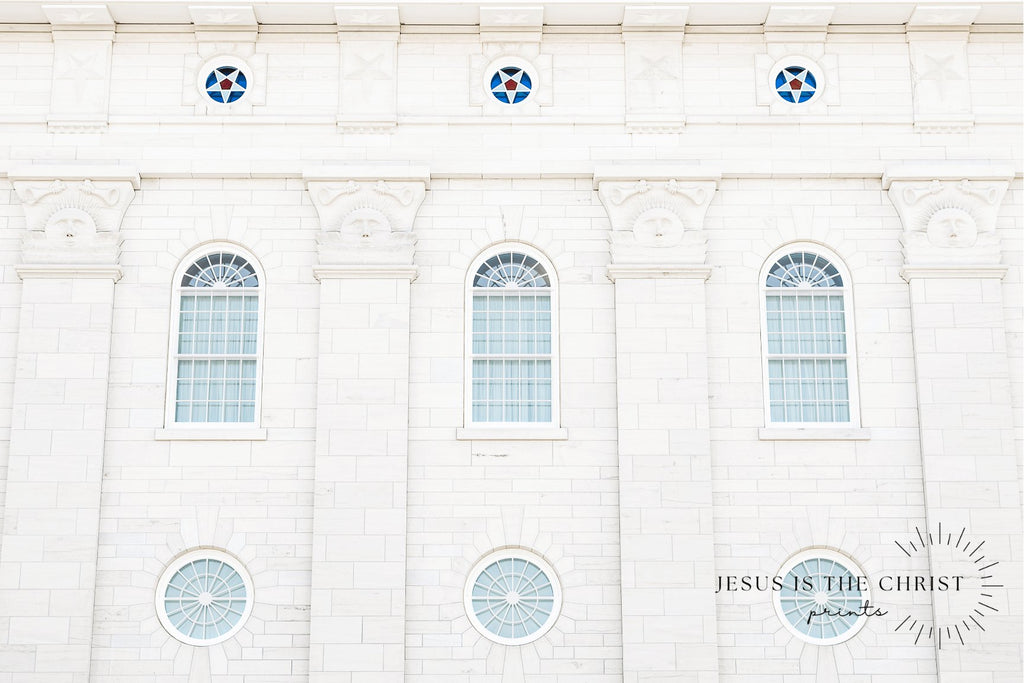 Nauvoo Illinois Temple Wall - Jesus is the Christ Prints
