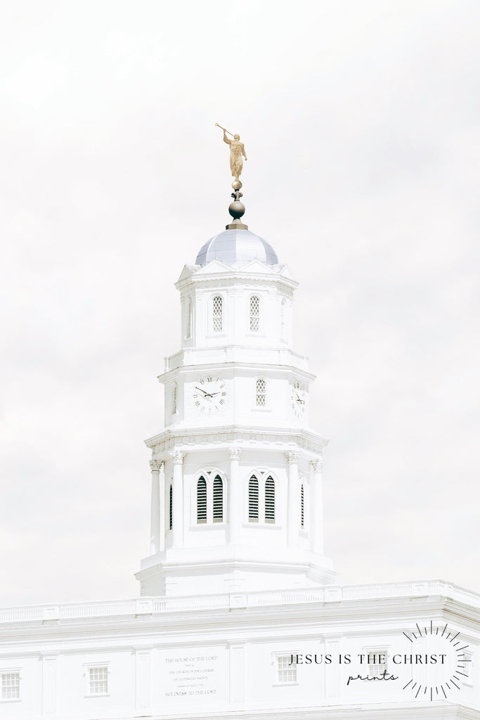 Nauvoo Temple Spire - Jesus is the Christ Prints