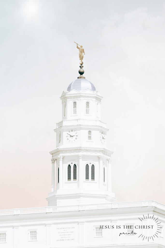 Nauvoo Temple Spire - Jesus is the Christ Prints