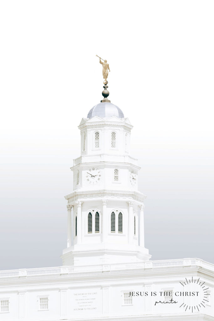 Nauvoo Temple Spire - Jesus is the Christ Prints