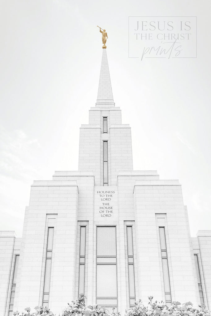 Oquirrh Mountain Temple Floral - Jesus is the Christ Prints