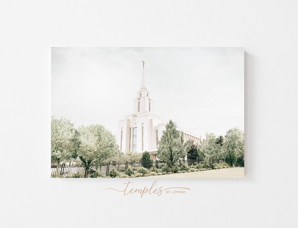 Oquirrh Mountain Utah Temple Landscape - Jesus is the Christ Prints